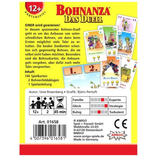 Amigo 01658 Bohnanza Duello - Gioco Di Carte Per 2 Giocatori - Nuova Serie