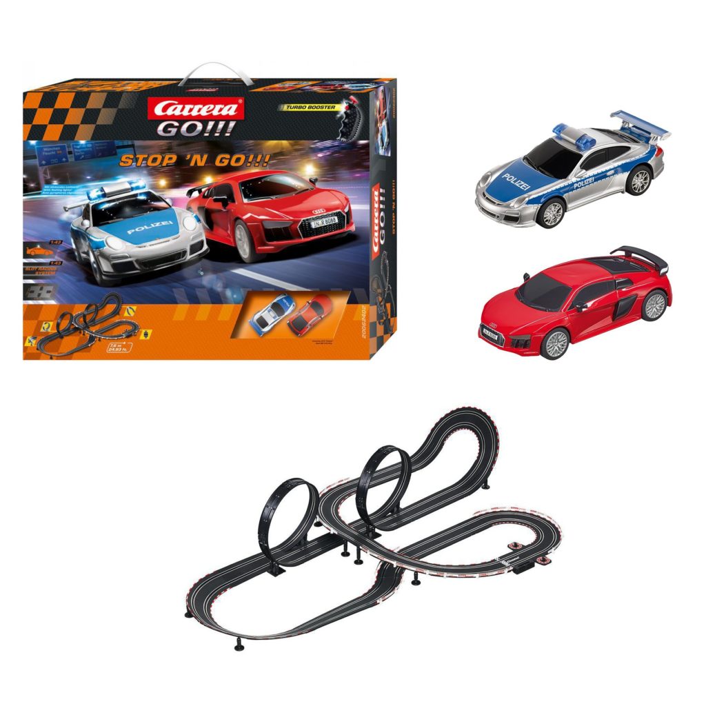 Carrera GO !!! Stop 'n Go mit 2 Loopings 7,6 m Carrera