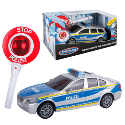 Speed Zone Polizeiauto mit Funktion + gratis Polizeikelle