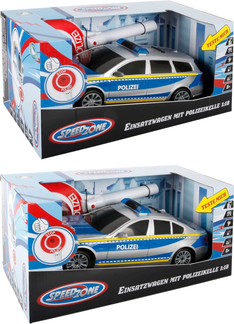 Speed Zone Polizeiauto mit Funktion + gratis Polizeikelle – Bild 3