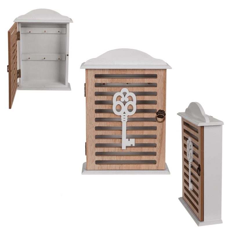 Anik-Shop SCHLÜSSELSCHRANK 6 Haken Bullauge Holz M Produktbild-Vorschau 9