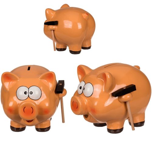 XXL Sparschwein mit Hammer 18 cm x 22 cm x 17 cm Timmi Spielwaren