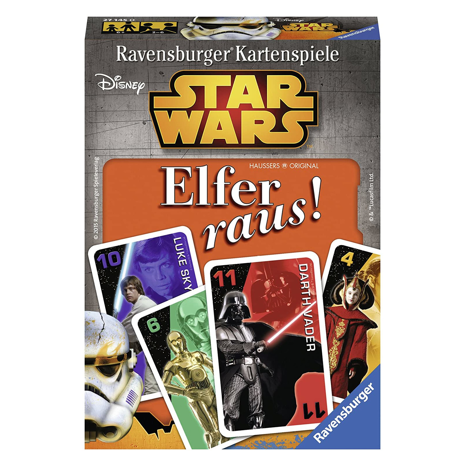 Elfer raus Spiel Star Wars Disney Sonderedition Ravensburger 27145 Kartenspiel 
