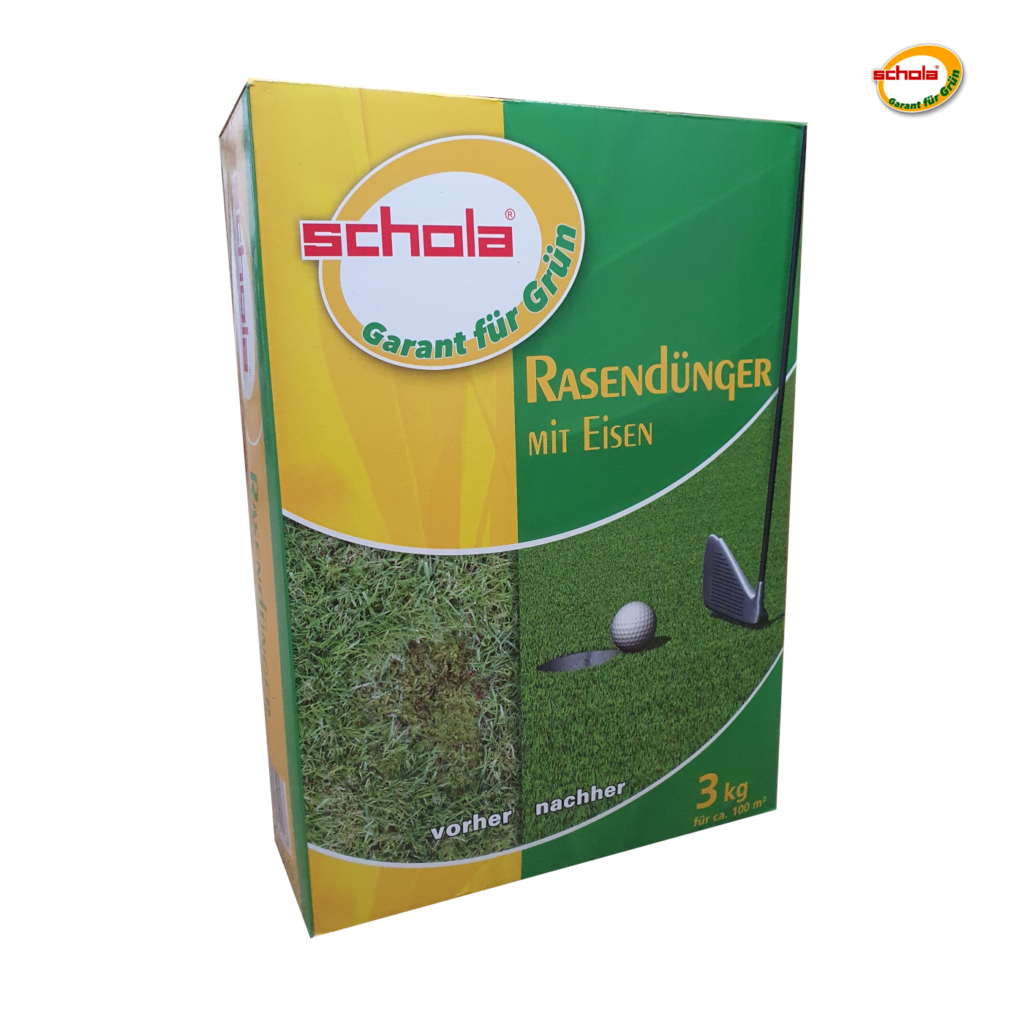 Rasendünger mit Eisen für 100m² gegen Moos im Rasen 3kg Spezialdünger
