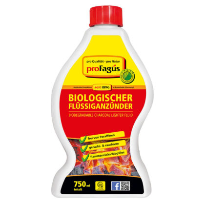 Profagus biologischer Flüssiganzünder 750ml Geruchs- & Rauchfrei
