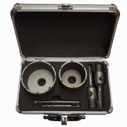 Bohrkronen Set Ø68mm & Ø 82mm 6 tlg. in Alu-Koffer
