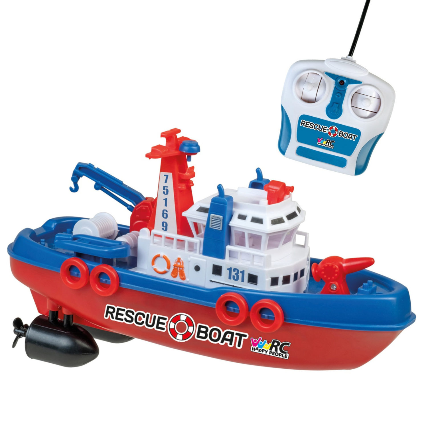 spielzeug boot mit motor RC Rettungsschiff ferngesteuertes Boot - Happy People 30131 - Timmi