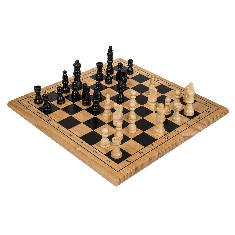 Schach Spiel aus Massivholz inkl