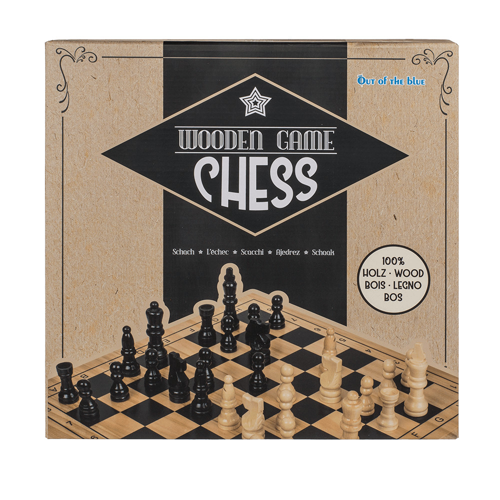 Schach Spiel aus Massivholz inkl. Schachfiguren 28,5 x 28,5 cm - Timmi  Spielwaren Onlineshop