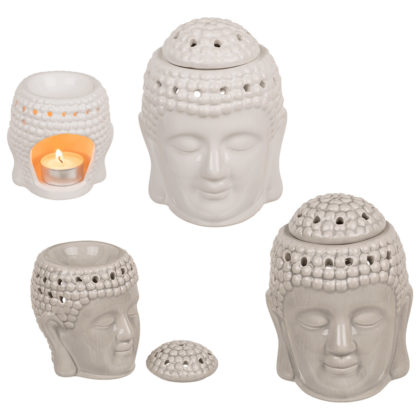Aromalampe für Teelichter Buddha mit abnehmbarem Deckel 8,5 x 11,5 cm