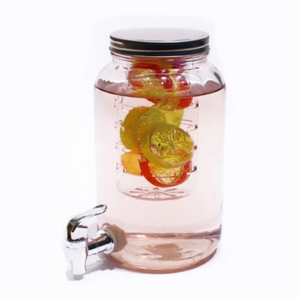 Glas Getränkespender mit Filter für Früchte 3,3L
