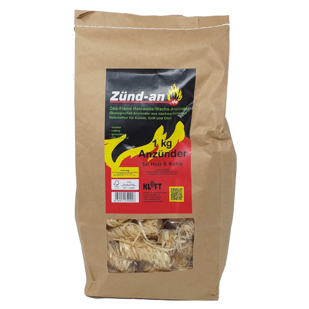 Eco lighter fireplace lighter kindling wool wood wool stove lighter wax 1 kg-4 kg - Picture 3 of 3