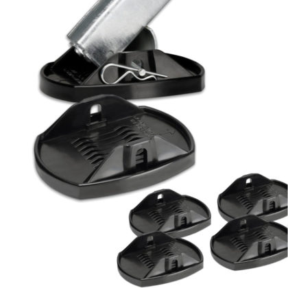 Stützplatten-Set - 4 Stück für Stützen am Wohnwagen oder Wohnmobil - Kremer