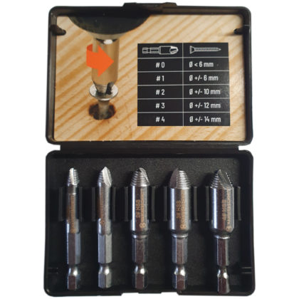 Schrauben Entferner Set - für beschädigte Schrauben 5er Set