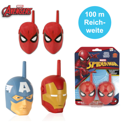 Walkie Talkie Spider-man / Iron Man Cap. America Kinder Funkgerät bis 100 Meter - IMC Toys 551435