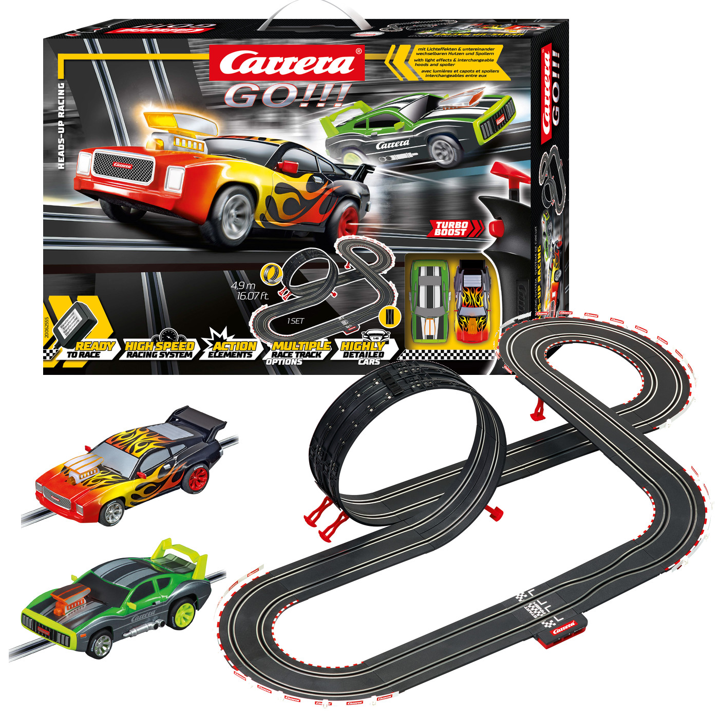 Carrera Go Bahn Heads-Up Racing Hot-Rods 4,9M - 20062555 - Timmi
