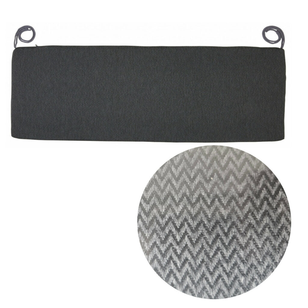 Outdoor Bankauflage Bankkissen Sitzkissen 100 x 35 x 3 cm GRAU Wasserabweisend - Bild 2 von 3