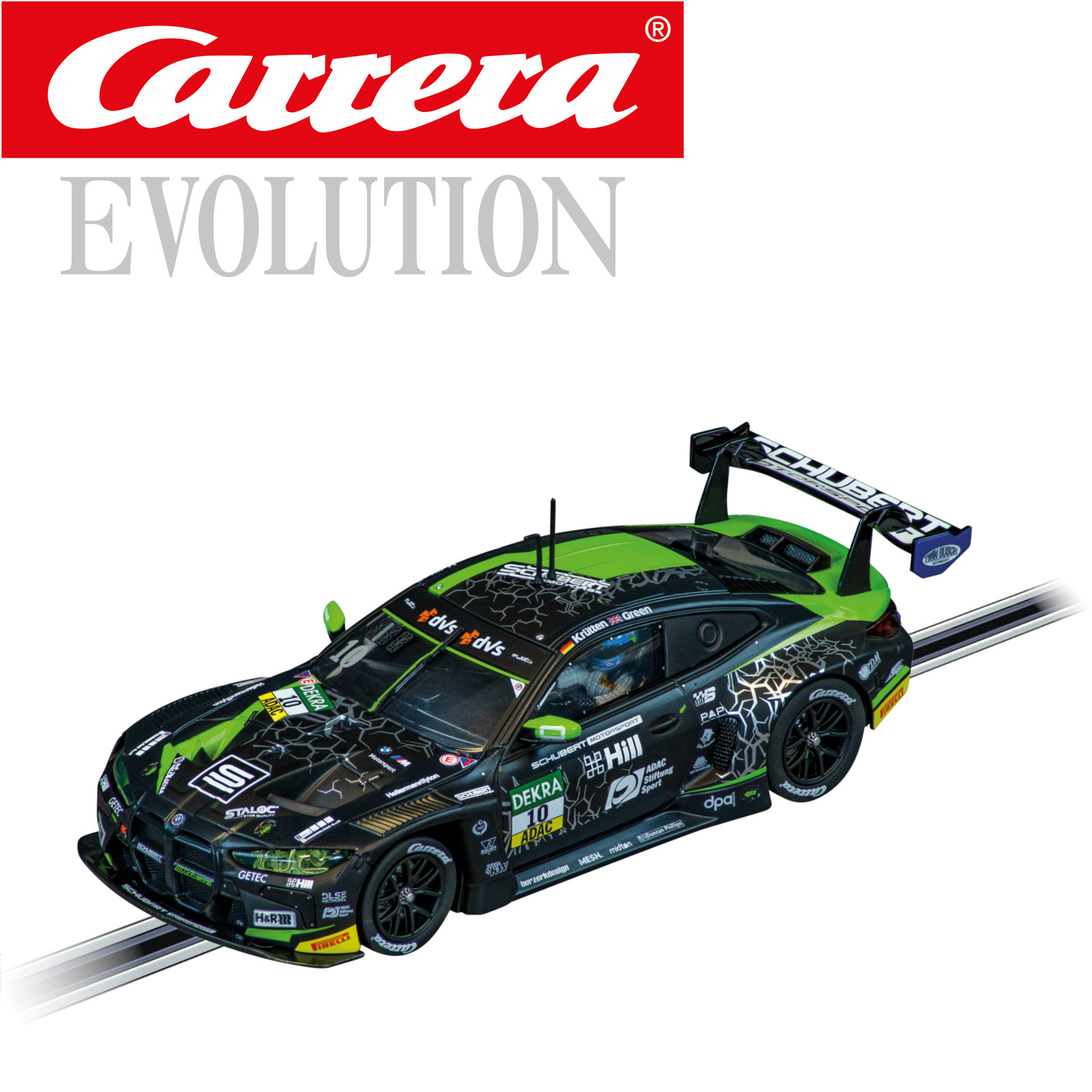 Carrera Evolution 20027773 – BMW M4 GT3 Schubert Motorsport No.33 In Scala 1:32 Con Luci Anteriori E Posteriori, Licenza Ufficiale