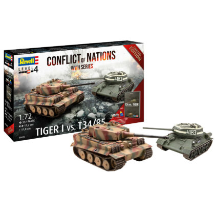 Geschenkset "Conflict of Nations WWII Series" T-34/85 & Tiger I Panzer 2. Weltkrieg- Revell 05655
