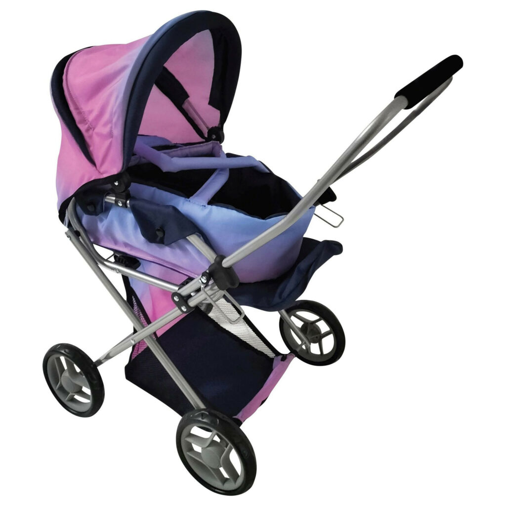 Groer Puppenwagen Blau Pink hhenverstellbar Puppen bis 36cm Kinderwagen  NEU | eBay