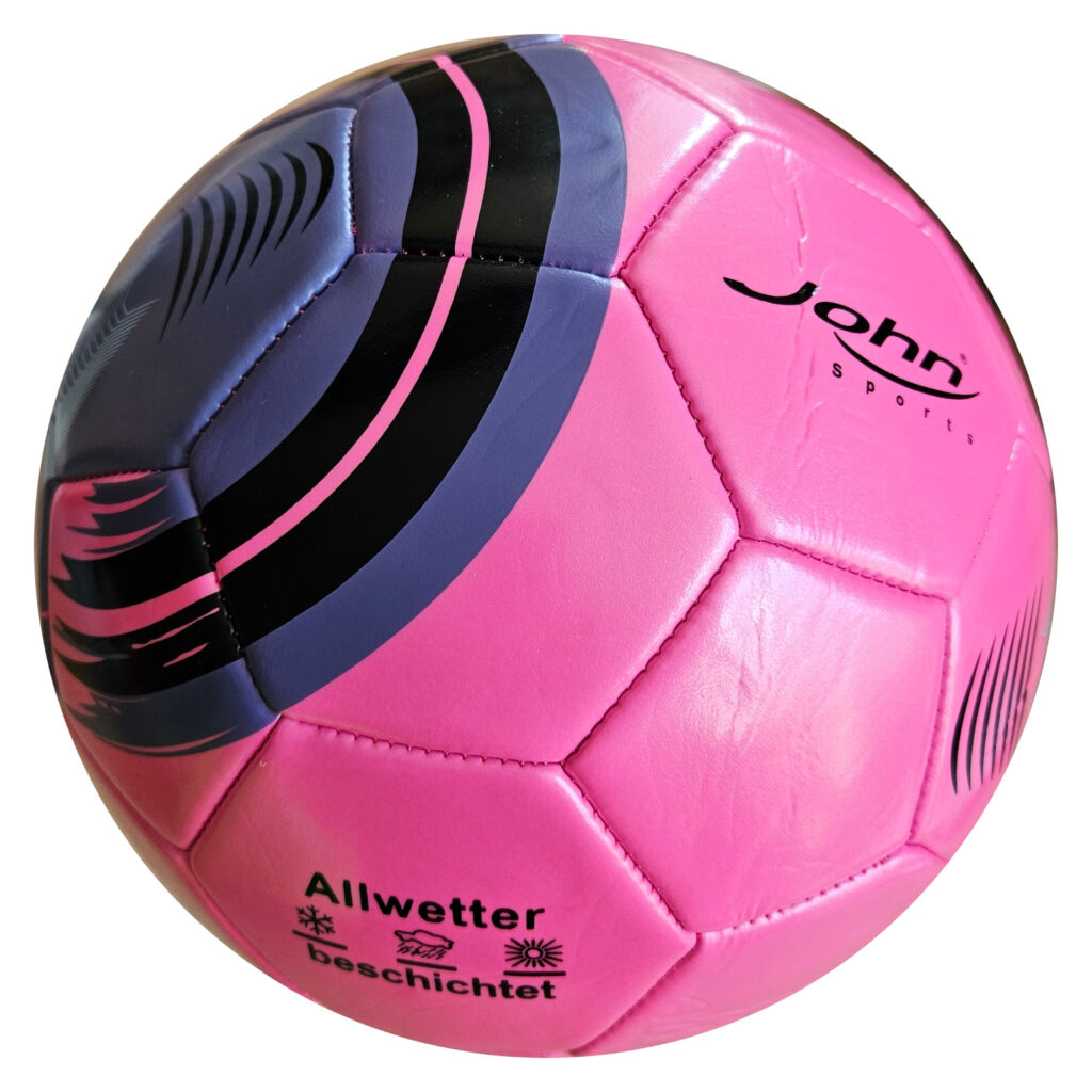 Football Classic All Weather Coated Size 5 Pink Green Black Faux Leather John