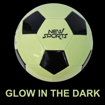 Fußball Glow in the Dark Classic aus Lederimitat Größe 5 leuchtet im Dunkeln - New Sports
