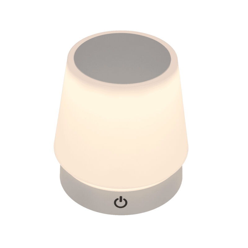 Akku Teleskop Tischleuchte LED dimmbar Touchsensor warmweiß ausziehbar Weiß – Bild 2