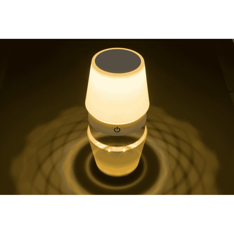 Akku Teleskop Tischleuchte LED dimmbar Touchsensor warmweiß ausziehbar Weiß – Bild 4