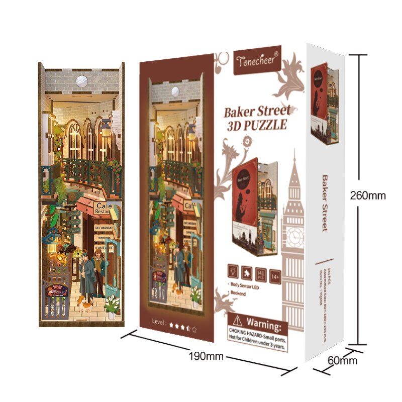 Baker Street 221B Sherlock Holmes Book Nook - Tonecheer TQ108 – Bild 4