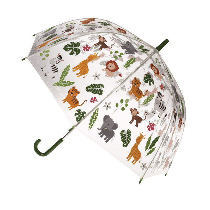 Kinder Regenschirm transparent Dschungel oder Bauernhof Tiere Ø 72cm – Bild 2