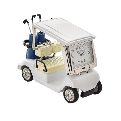 Metall Tischuhr Golf Cart Golfcart Golf Schreibtischuhr - Siva Clocks 99093