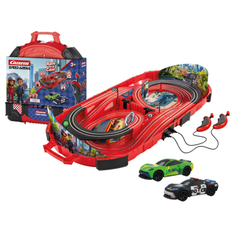 Police Chase Carrera SPEED ARENA Autorennbahn Set to go im Koffer - 20016001