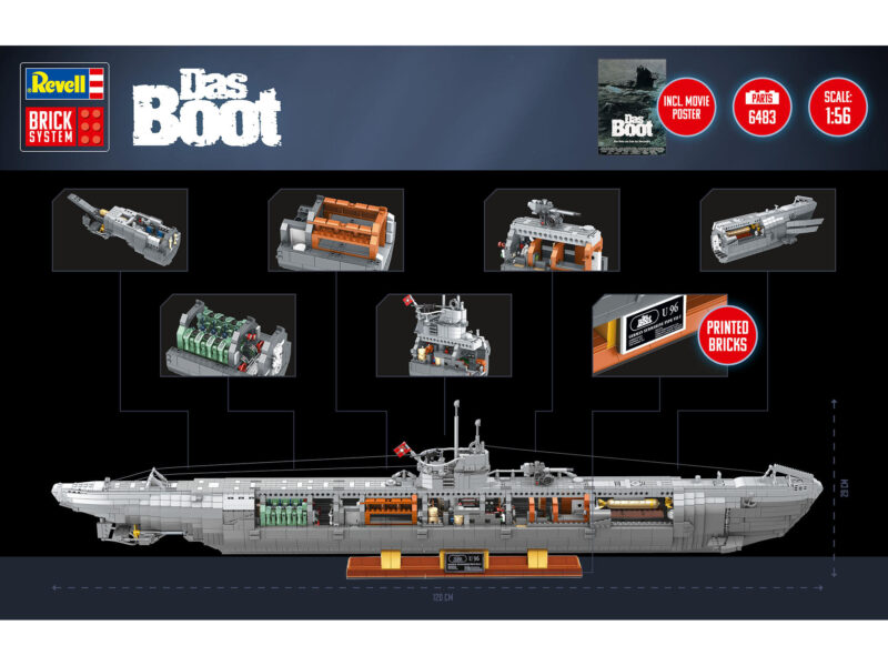 U-Boot U96 "Das Boot" - Brick System Klemmbausteine 6483 Teile 120cm - Revell 00960 – Bild 14