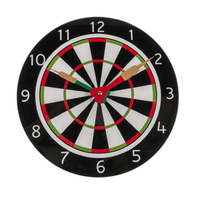 Wanduhr aus Glas als Dartscheibe Dartboard Ø ca. 30 cm – Bild 4