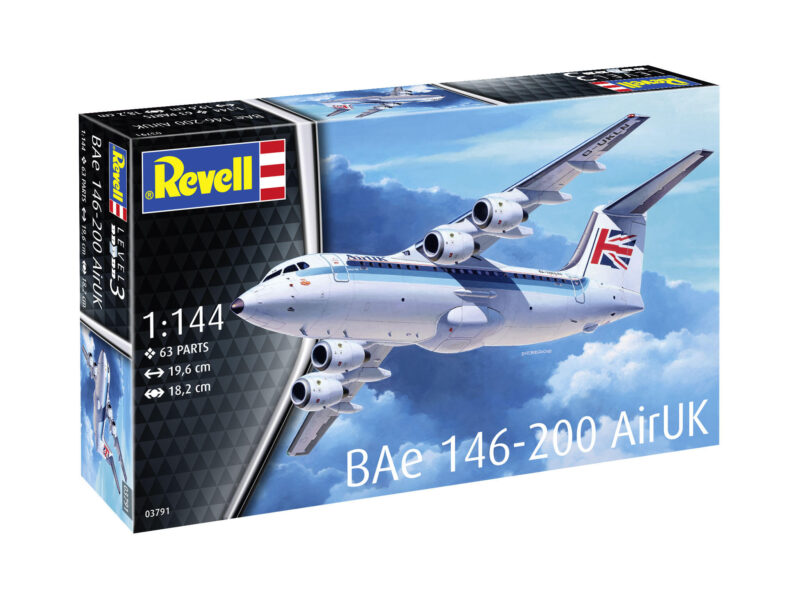 BAe 146-200 AirUK 1:144 Bausatz Passagierflugzeug - Revell 03791 – Bild 2