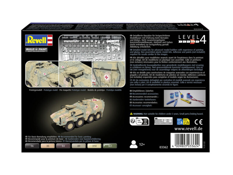 GTK Boxer sgSANKfz Rotes Kreuz Bundeswehr Bausatz 1:72 - Revell 03362 – Bild 5
