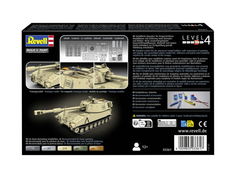 M109 A2 Panzerhaubitze Modell Bausatz 1:72 - Revell 03361 – Bild 3
