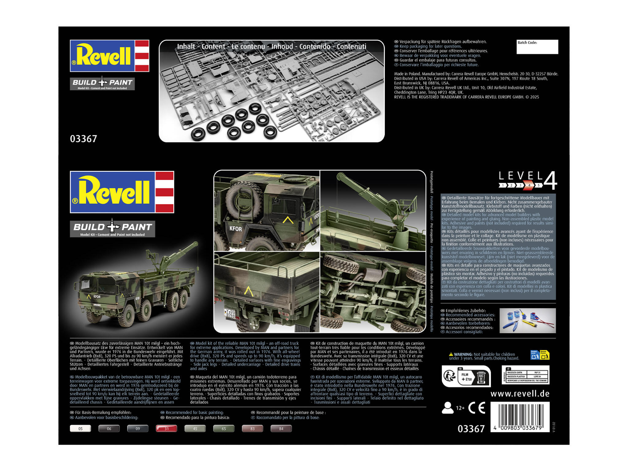 MAN 10t milgl 8x8 Truck LKW Bundeswehr Bausatz 1:35 - Revell 03367 – Bild 9