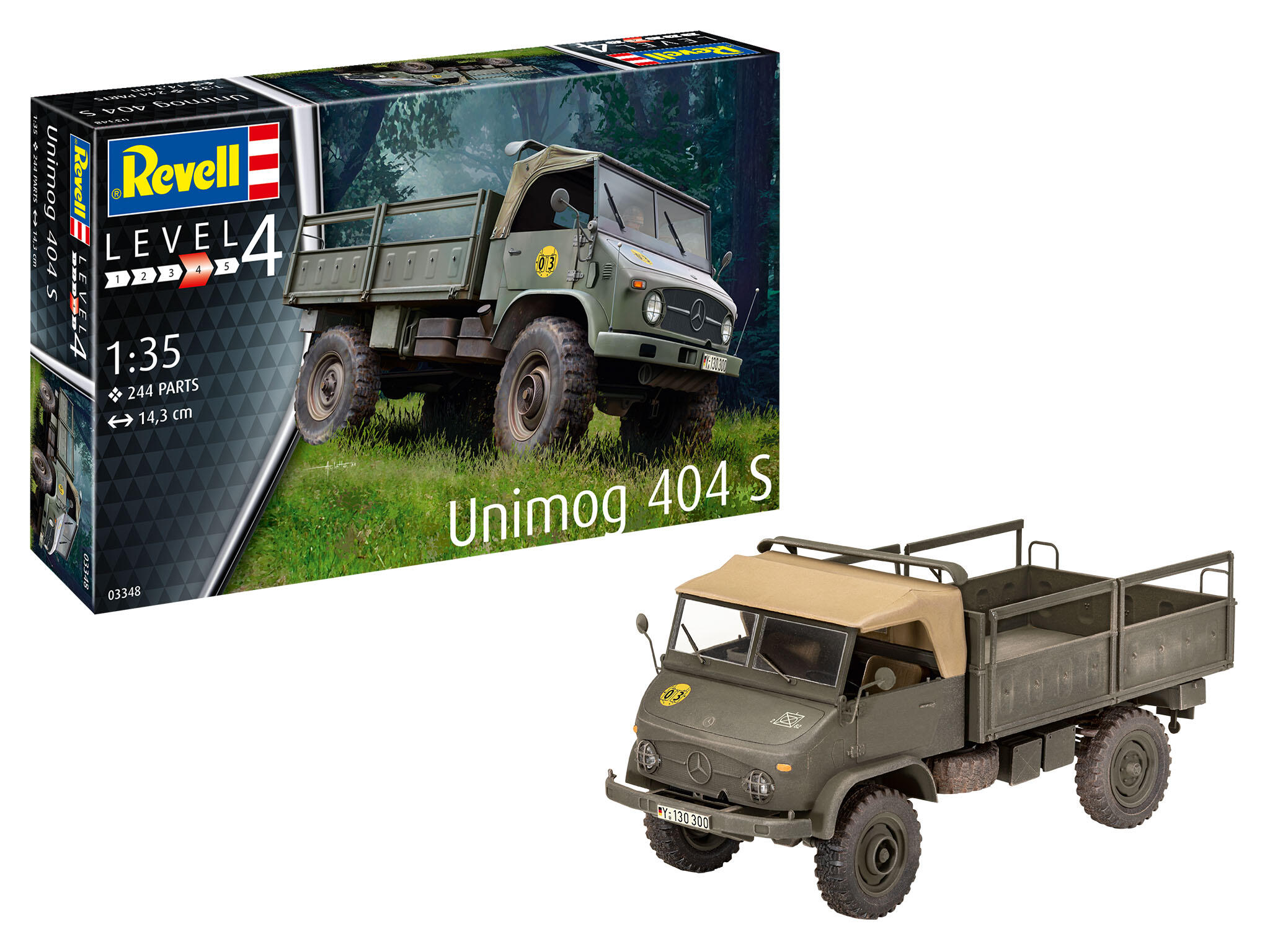 Mercedes Unimog 404 S LKW Bundeswehr Bausatz 1:35 - Revell 03348