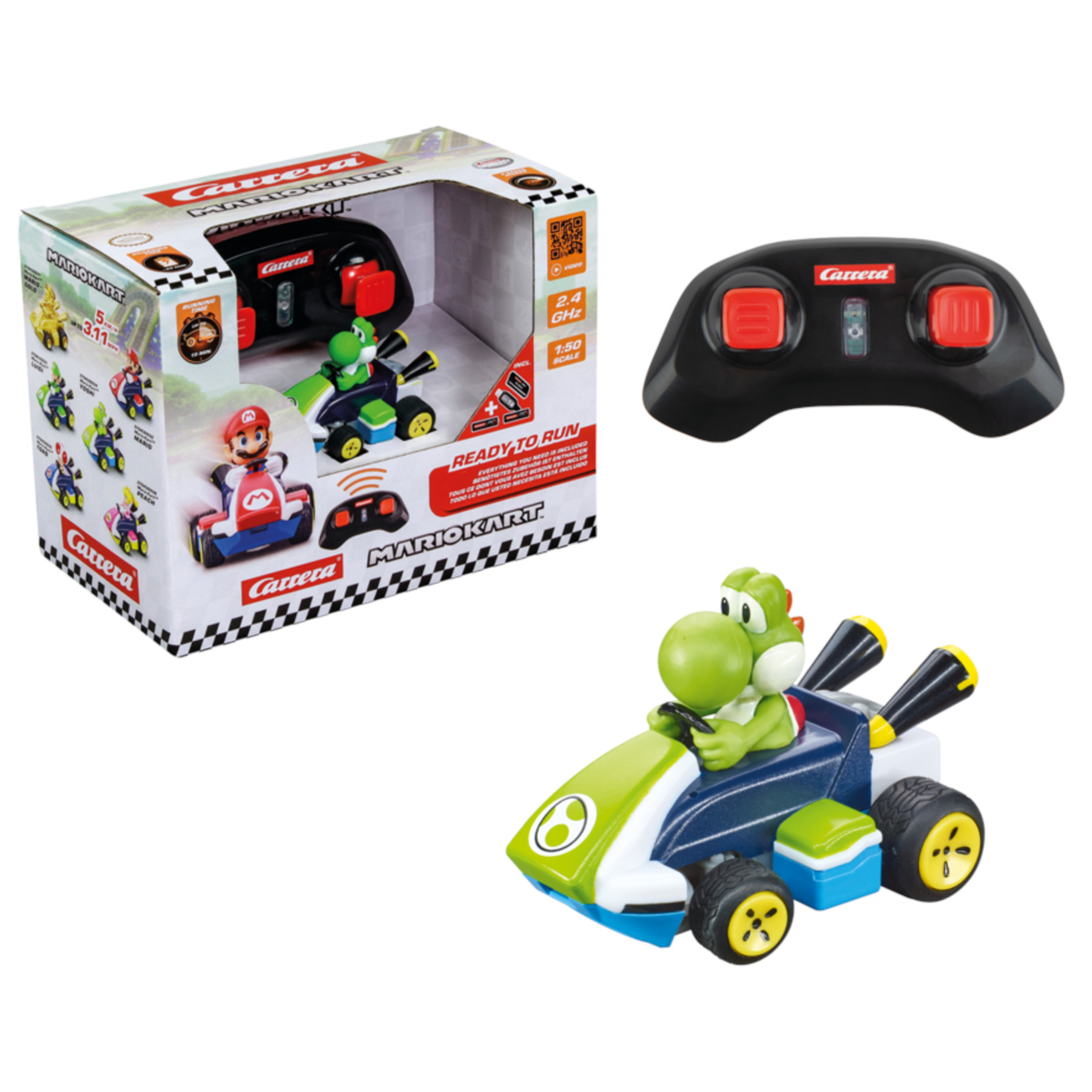 CARRERA RC 370320002 2,4 Ghz Mario Kart Race Kart 1:32 Yoshi R/C Spielzeugauto, Grün CARRERA RC 370320002 2,4 Ghz Mario Kart Race Kart 1:32 Yoshi R/C Spielzeugauto, Grün
