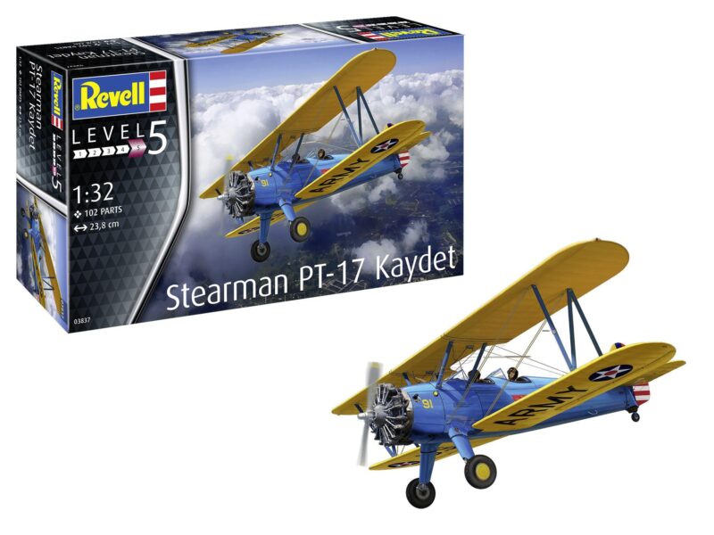 Stearman PT-17 Kaydet Doppeldecker US Army Bausatz 1:32 - Revell 03837