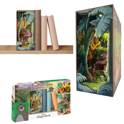 Tiny Adventures Book Nook - Disney "Das Dschungelbuch" mit LED Beleuchtung Holzbausatz 68 Teile - Revell 00535