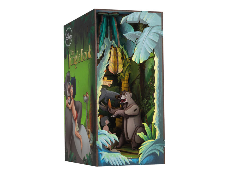 Tiny Adventures Book Nook - Disney "Das Dschungelbuch" mit LED Beleuchtung Holzbausatz 68 Teile - Revell 00535 – Bild 3