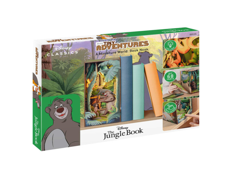 Tiny Adventures Book Nook - Disney "Das Dschungelbuch" mit LED Beleuchtung Holzbausatz 68 Teile - Revell 00535 – Bild 10