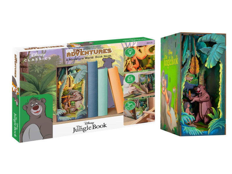 Tiny Adventures Book Nook - Disney "Das Dschungelbuch" mit LED Beleuchtung Holzbausatz 68 Teile - Revell 00535 – Bild 14