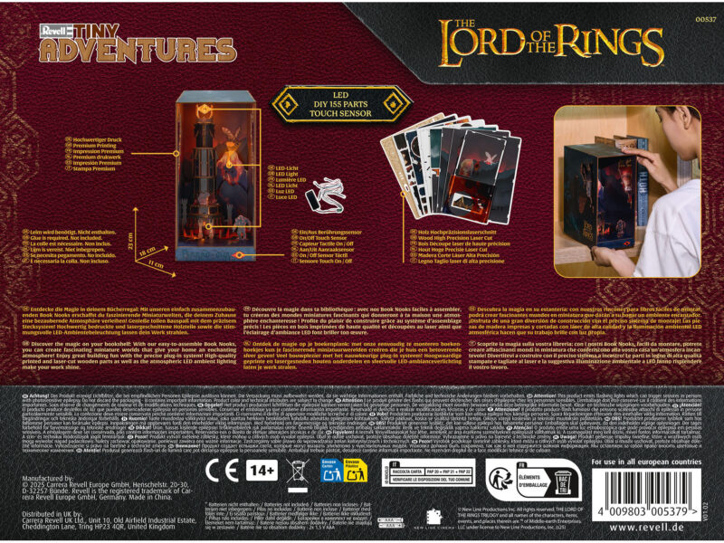 Tiny Adventures Book Nook - Herr der Ringe Barad-Dûr LED Beleuchtung Holzbausatz - Revell 00537 – Bild 9