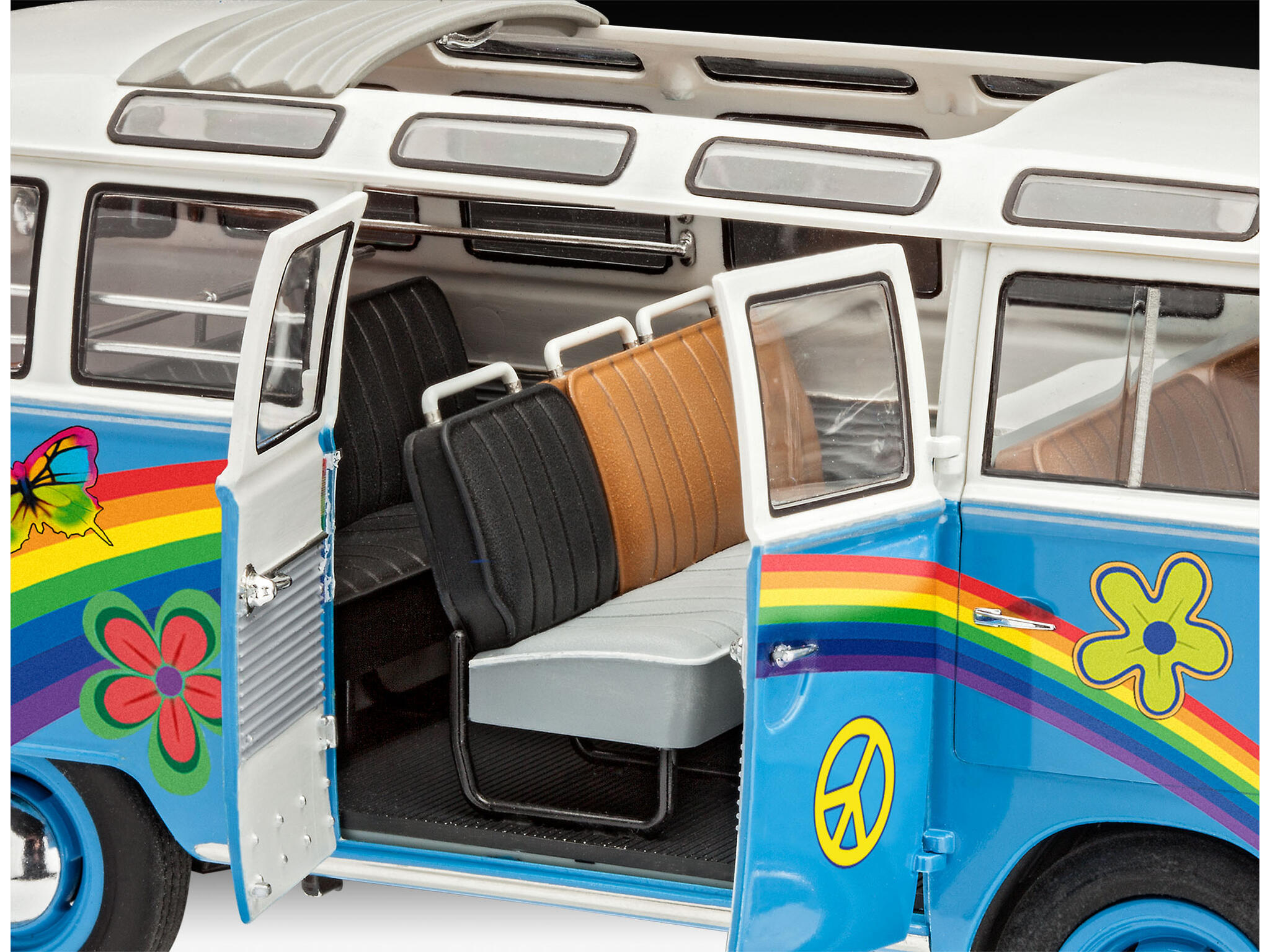 VW T1 Samba Bus "Flower Power" Volkswagen Bus Modellbausatz 1:24 - Revell 07050 – Bild 4
