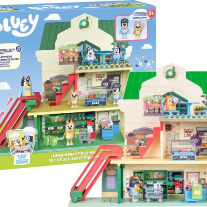 BLUEY Supermarkt Spielset Haus inkl. Bluey und viel Zubehör - mooseToys 18918
