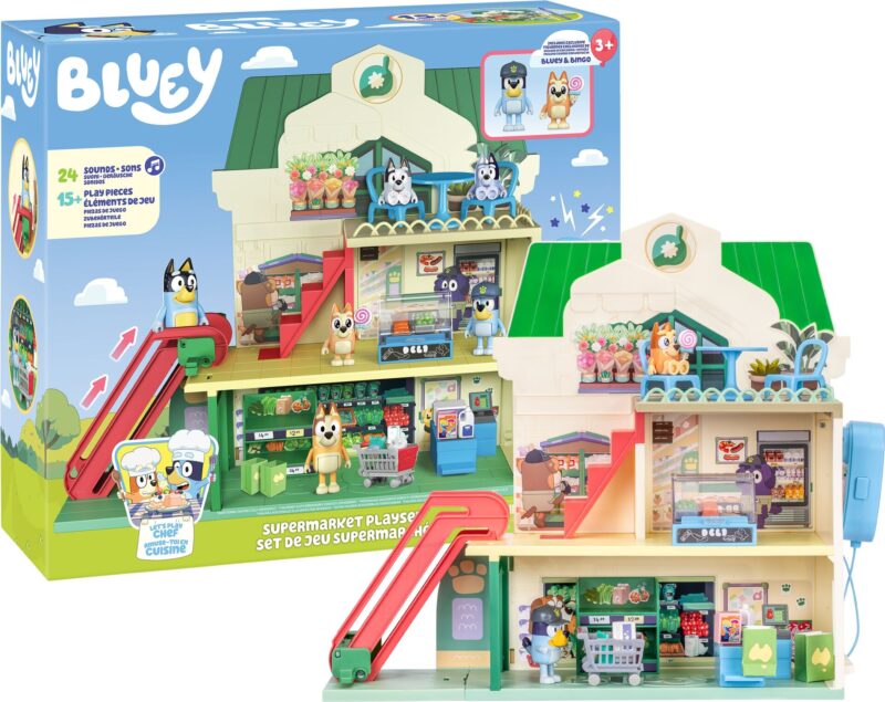 BLUEY Supermarkt Spielset Haus inkl. Bluey und viel Zubehör - mooseToys 18918