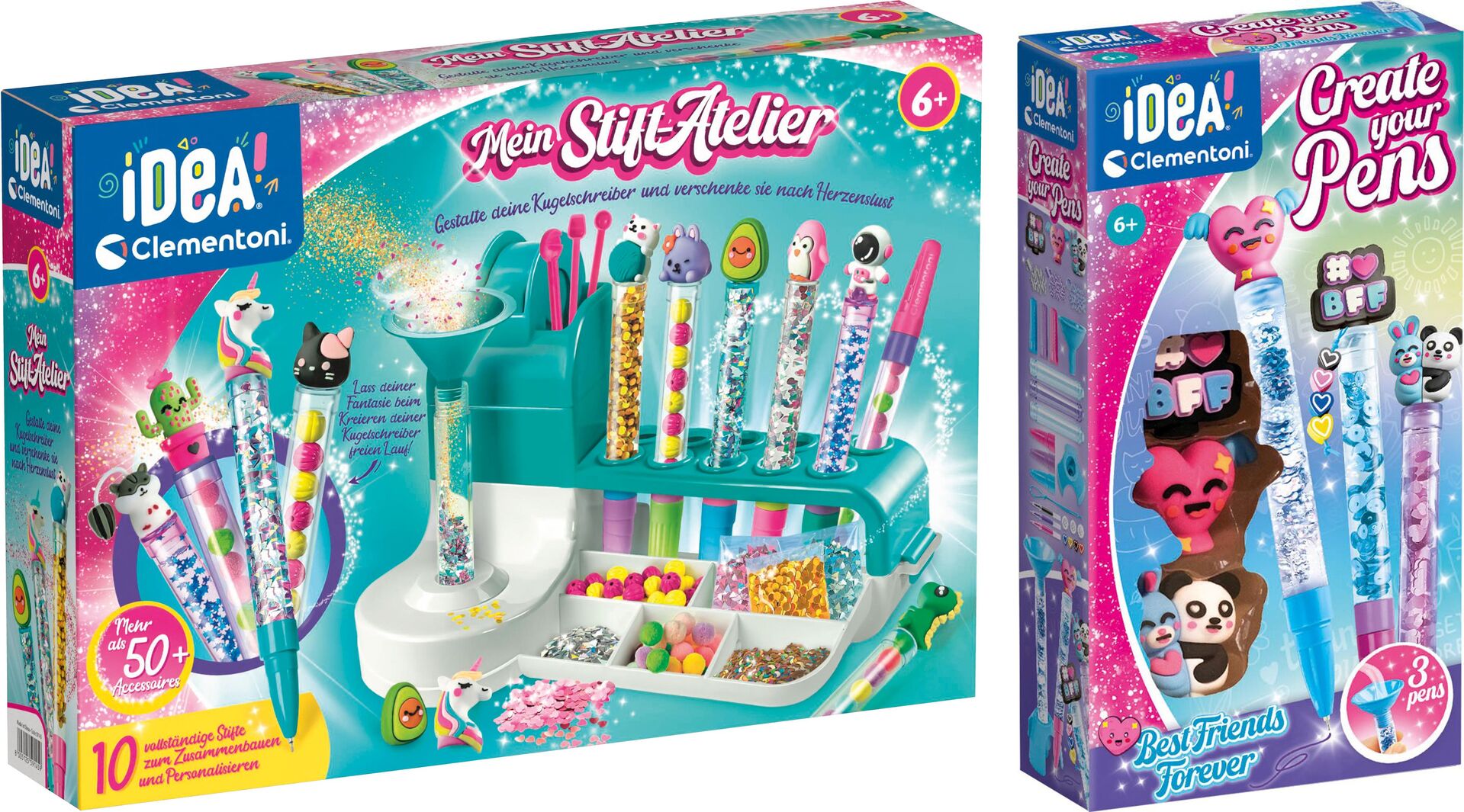 Mein Stift-Atelier-Set + 3er Set Create your Pens Best Friends Forever - iDea! Clementoni 83190